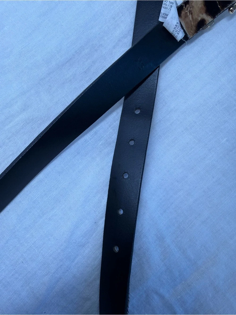 J. Crew Leopard Calf Hair Leather Belt E2335 - Picture 11 of 13